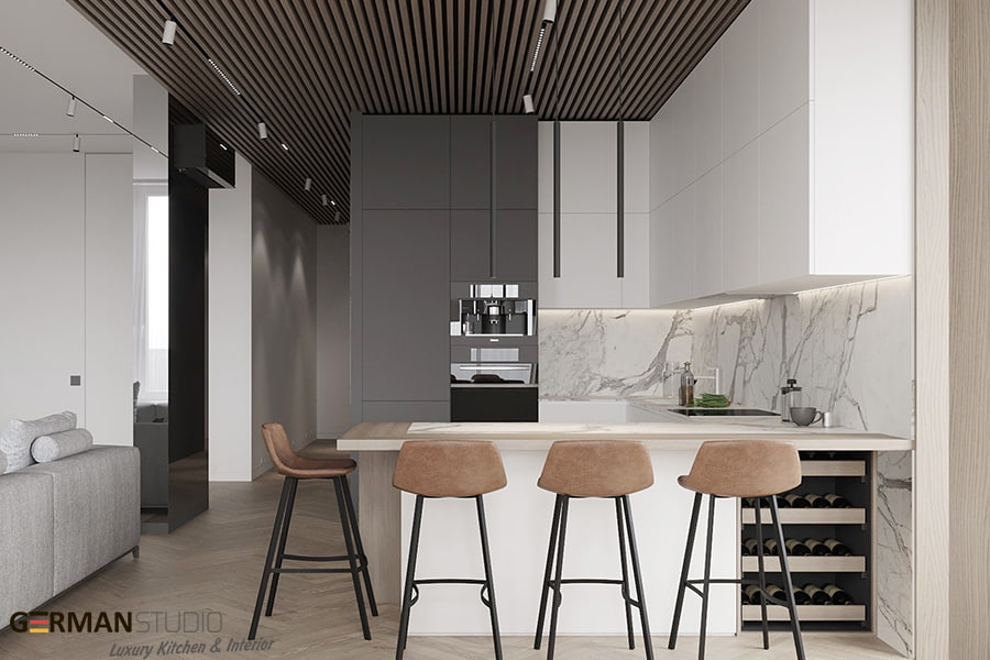modern studio mətbəx mebelləri