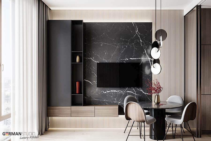 boz rəfli tv stend modeli