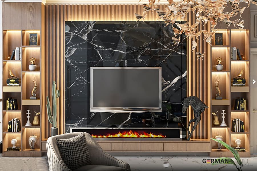 qonaq otağı mebeli tv stend modeli