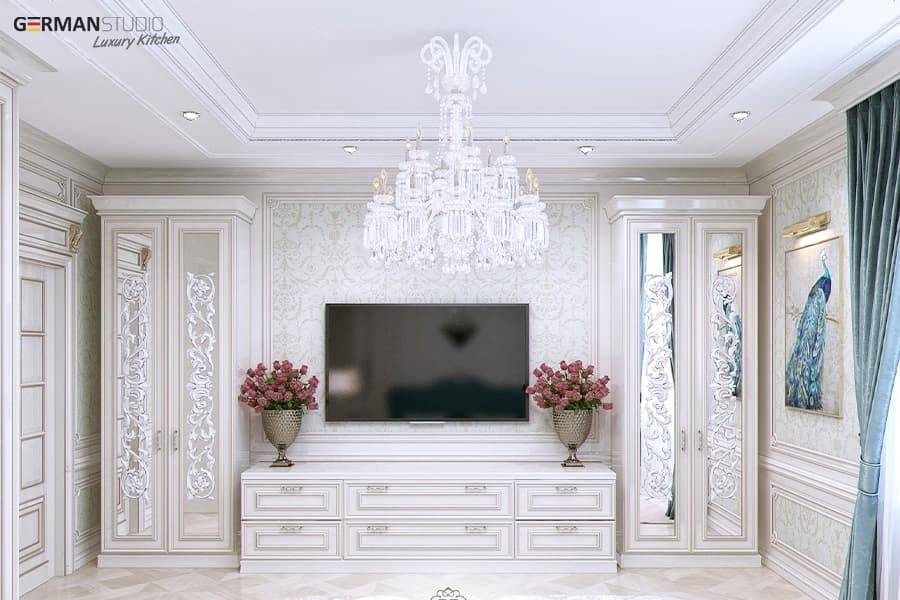 qonaq otağında tv stend divan stul