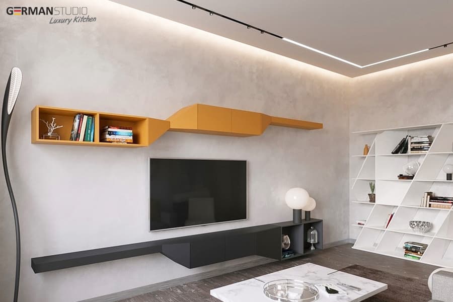 modern qara tv stend modeli